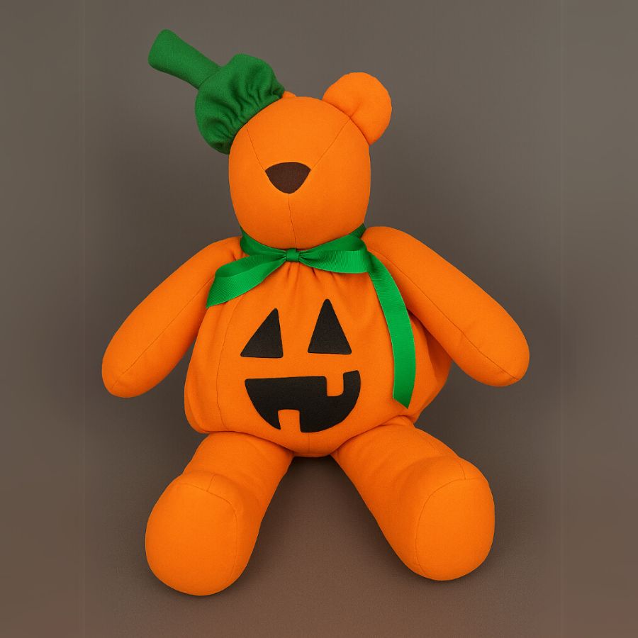 OSO DE TELA CALABAZA REGALO HALLOWEEN
