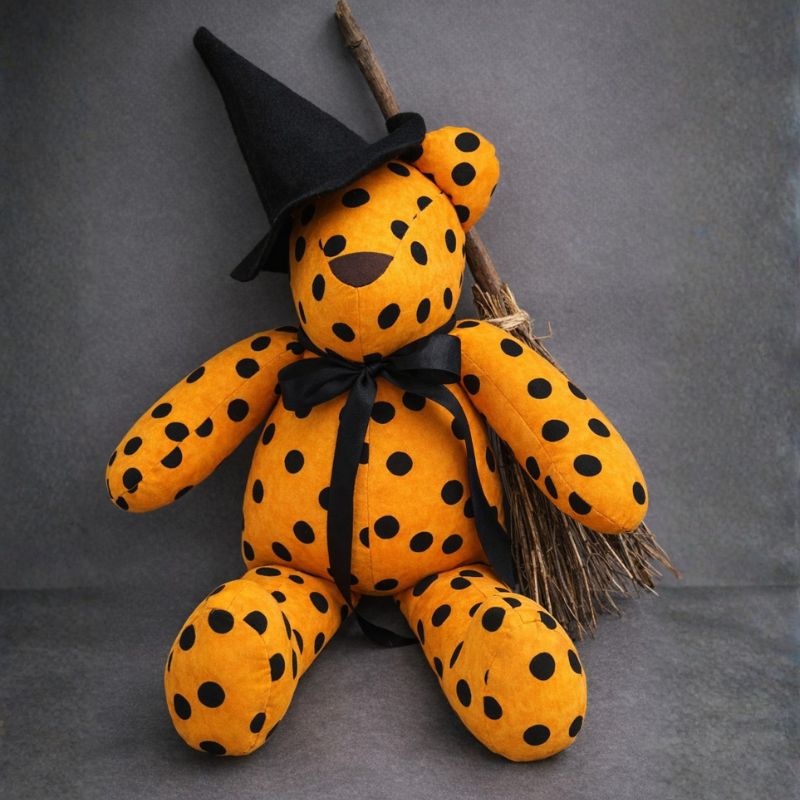 OSO DE TELA HALLOWEEN BRUJA REGALO OBSEQUIO DECORACION