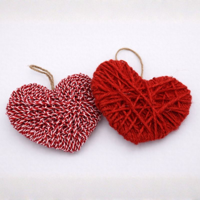 Corazones de tela artesanales hechos a mano para regalo de La Casa del Oso