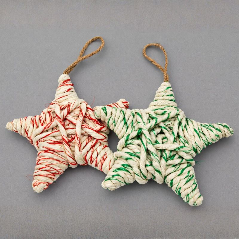 Estrellas navideñas artesanales de tela hechas a mano de La Casa del Oso