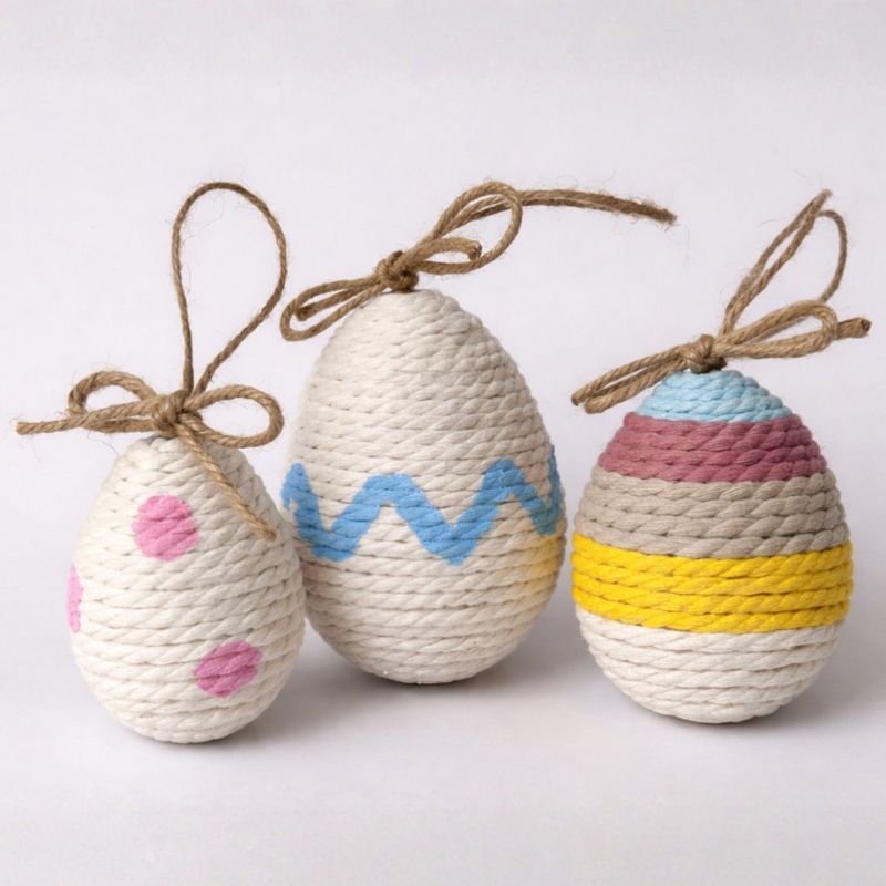 Huevos de Pascua artesanales hechos a mano para decoración de La Casa del Oso